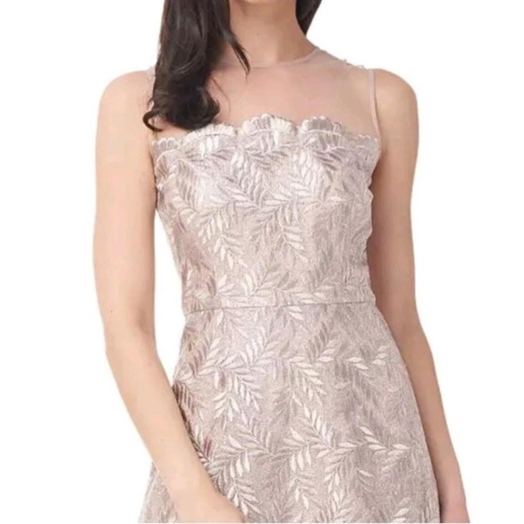 JS Collections Women's “Rosie” Pink and Gold Cocktail Dress Size 12 - Picture 1 of 15